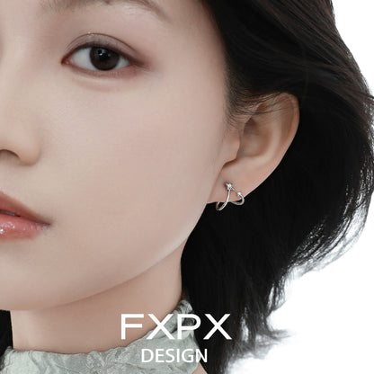 Meteor Track Silver Earrings