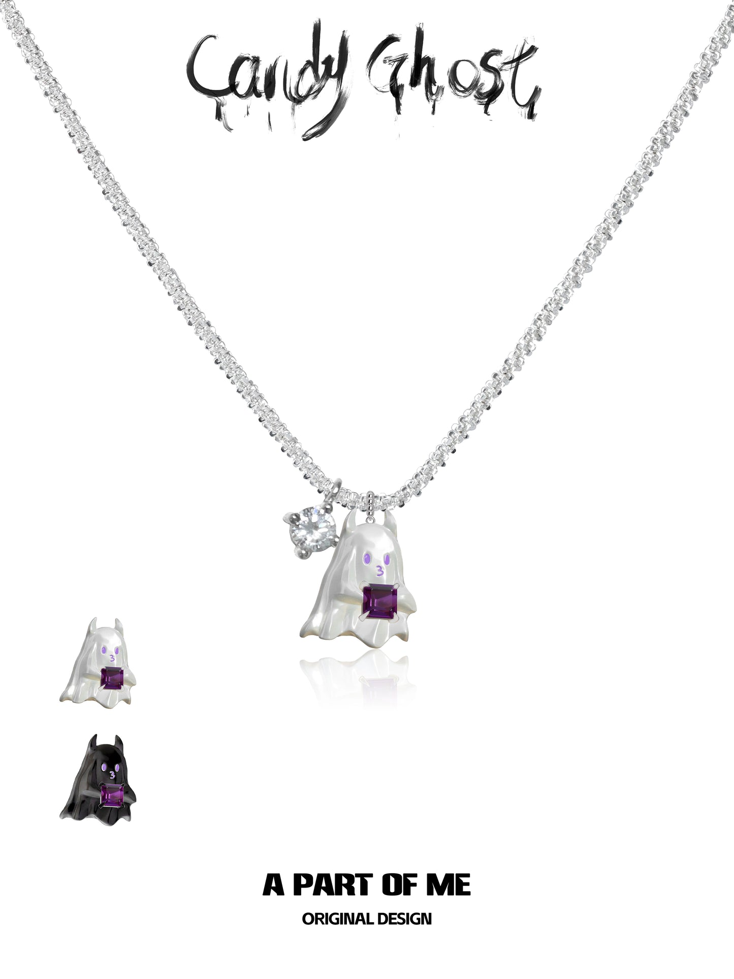 Ghost Devil Pendant Necklace