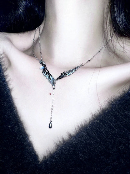 "Night Feather" Gothic Necklace