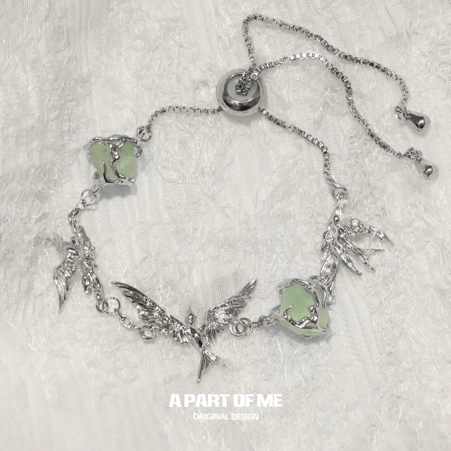 Flying Bird Fluorite Bracelet