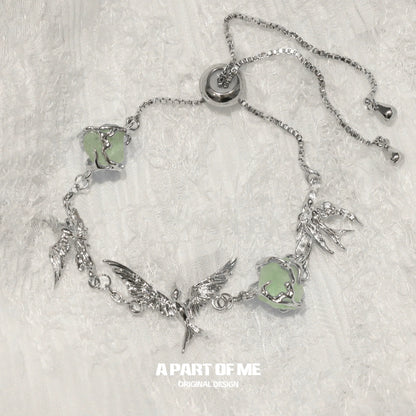 Flying Bird Fluorite Bracelet