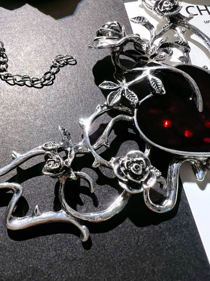 "Heart of Thorns" Dark Goth Necklace