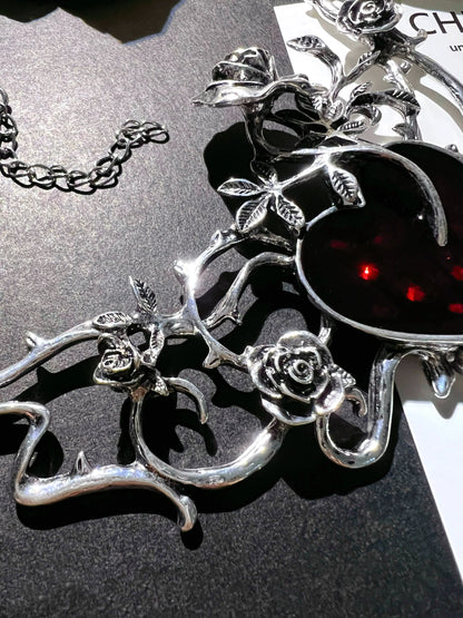 "Heart of Thorns" Dark Goth Necklace