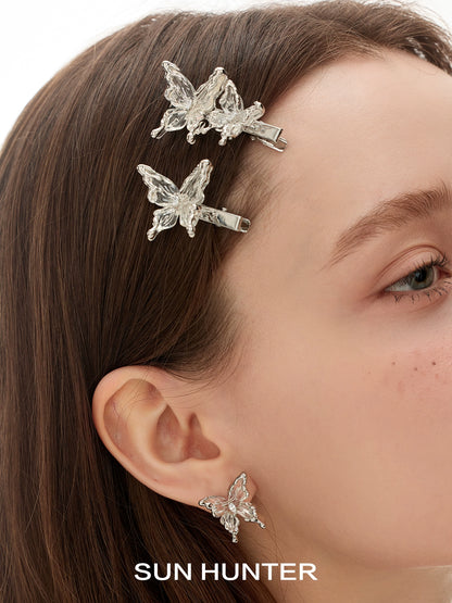 Delicate Transparent Butterfly Earrings