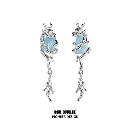 Fantasy Dragon Gem Earrings