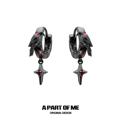 Bloodstained Crow Earrings