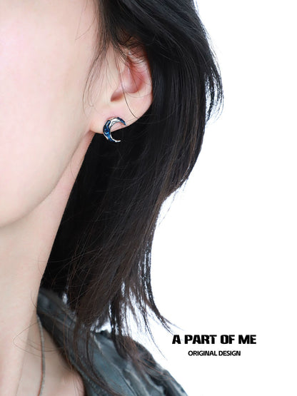 Frost Moon Blue Earrings