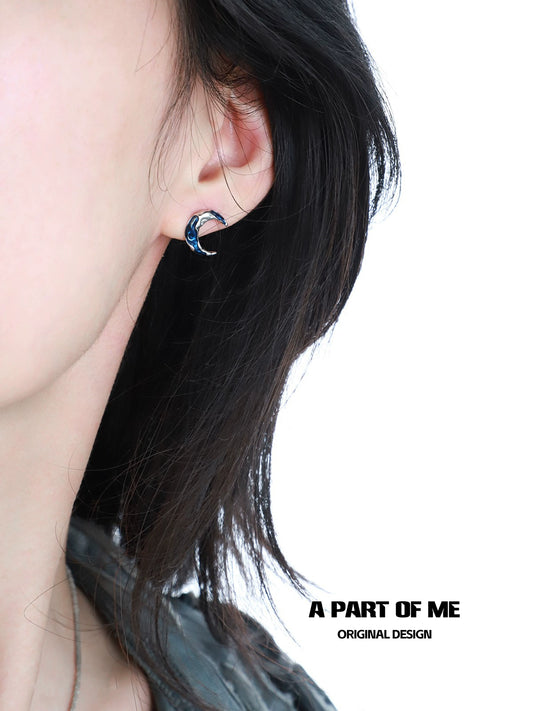 Frost Moon Blue Earrings