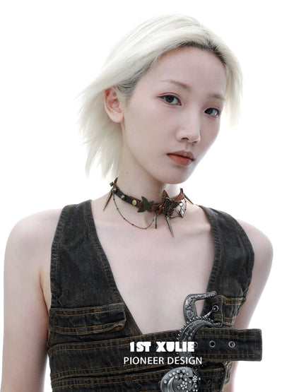 Retro Maillard Butterfly Choker