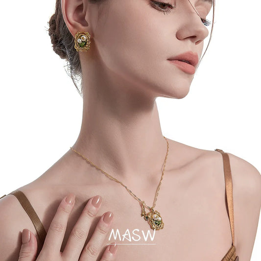 Oil Painting Love Necklace