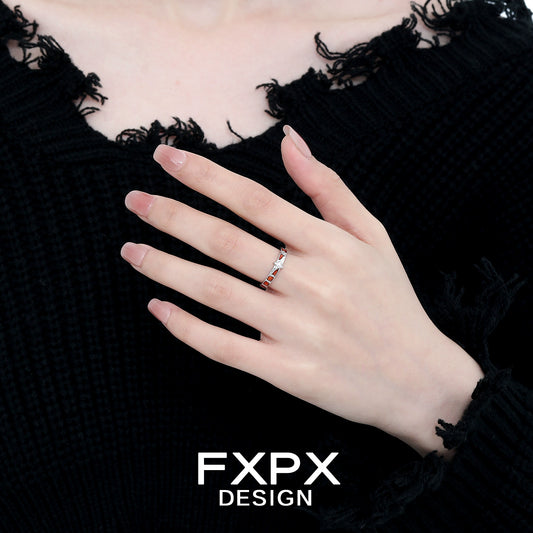 Vintage Checkerboard Star Ring