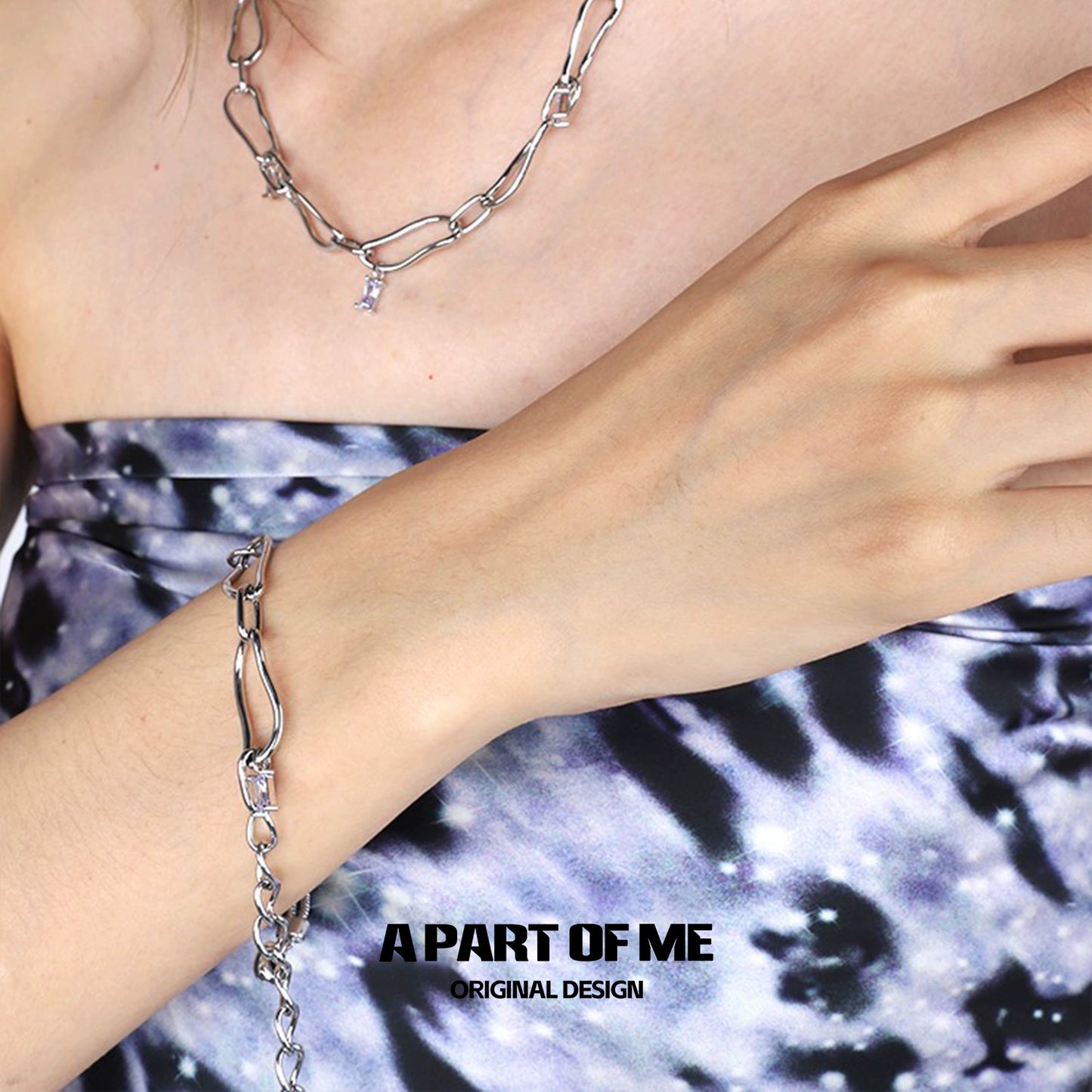 Y2K Purple Zircon Spice Bracelet