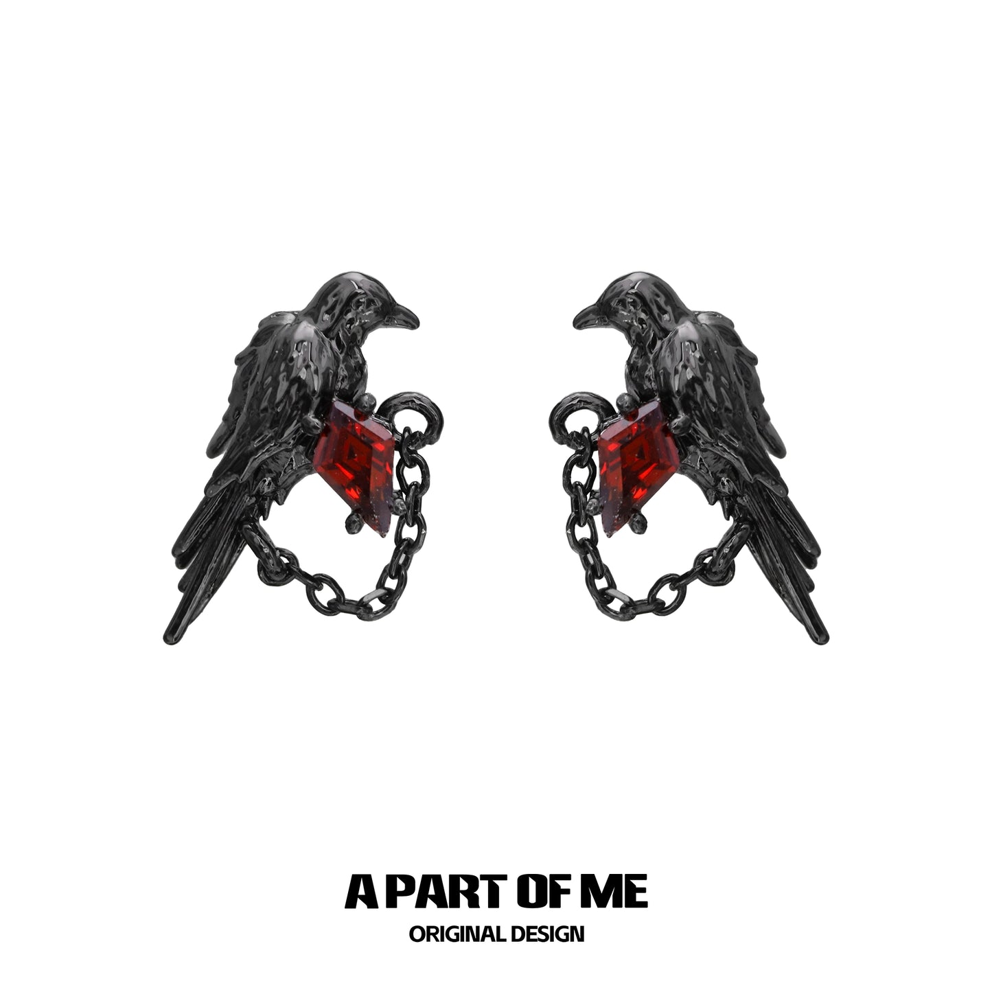 Dark Raven Edgy Earrings