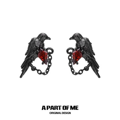 Dark Raven Edgy Earrings