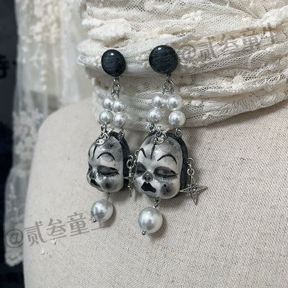 Earrings & Ear Cuffs-Ersan Tongsheng Handmade Original Handmade Niche Love Earrings Personality Dark Sweet Cool Subcultural Earrings Earrings