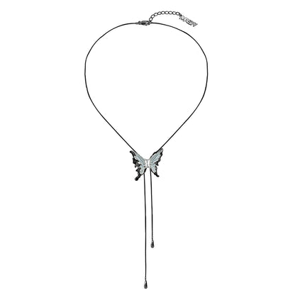 Ink-Style Butterfly Necklace