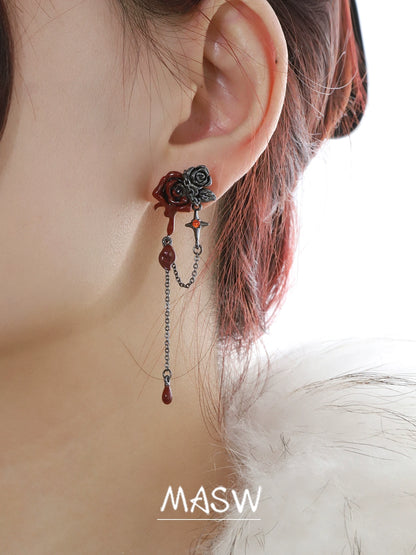 Thorns Rose Tassel Earrings