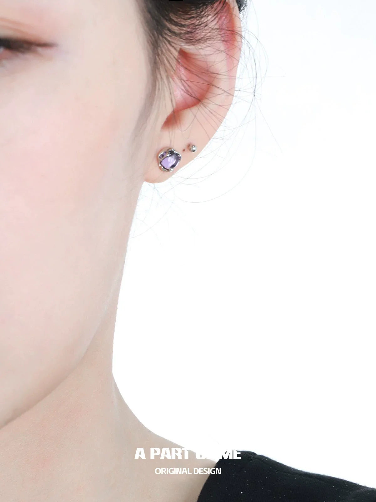 Purple Guardian Stud Earrings