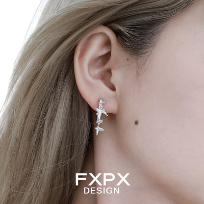 Punk Metal Butterfly Earrings
