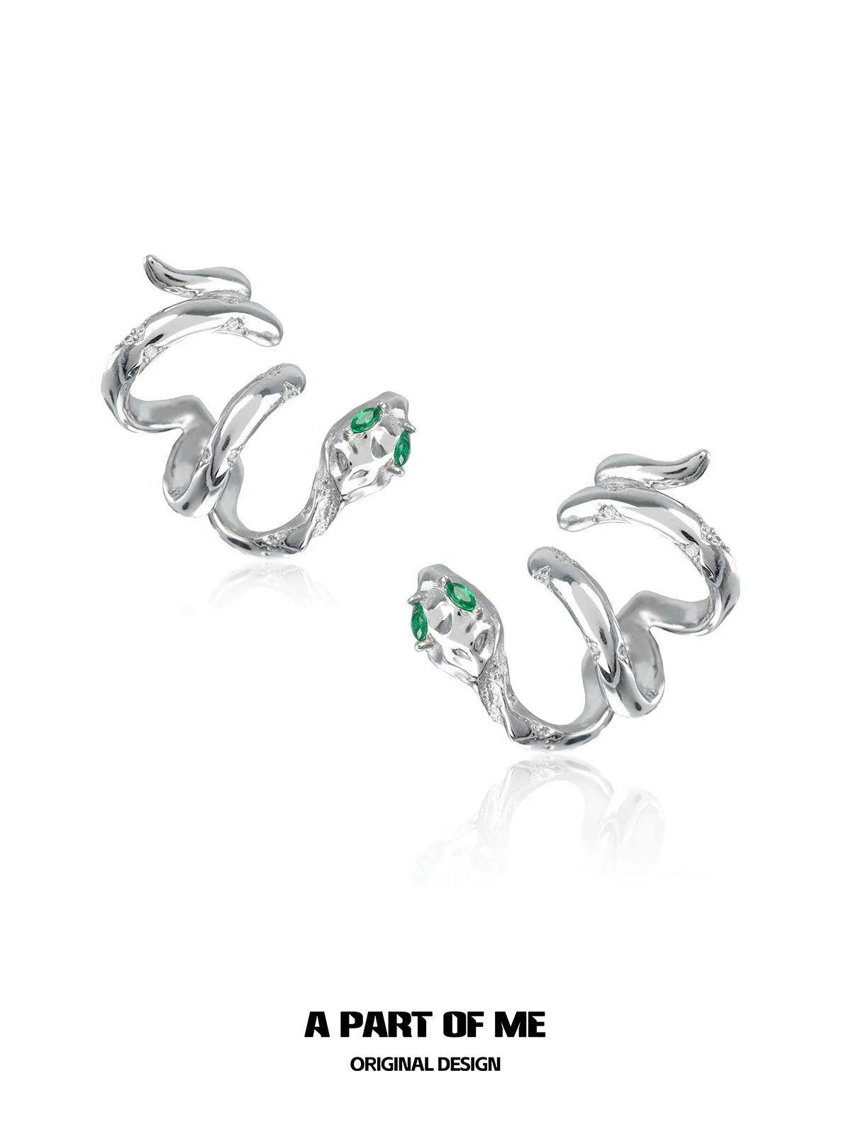 Slytherin Snake Wrap Earrings
