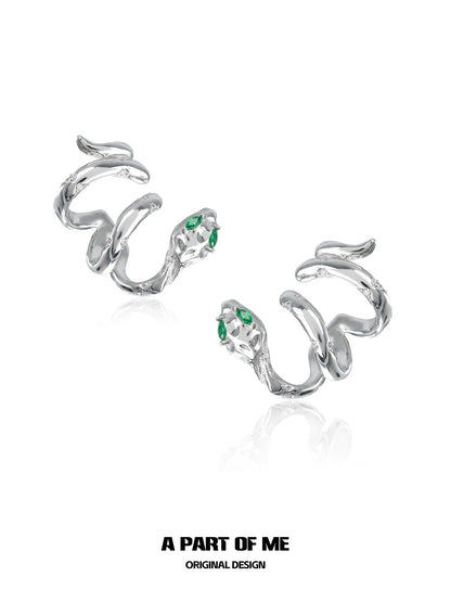 Slytherin Snake Wrap Earrings