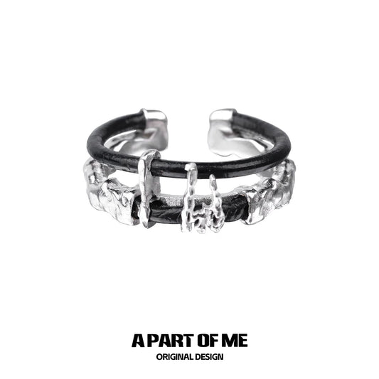 Dark Matter Leather Ring