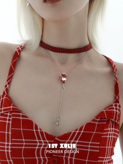 Apple Cat & Dog Paradise Necklace