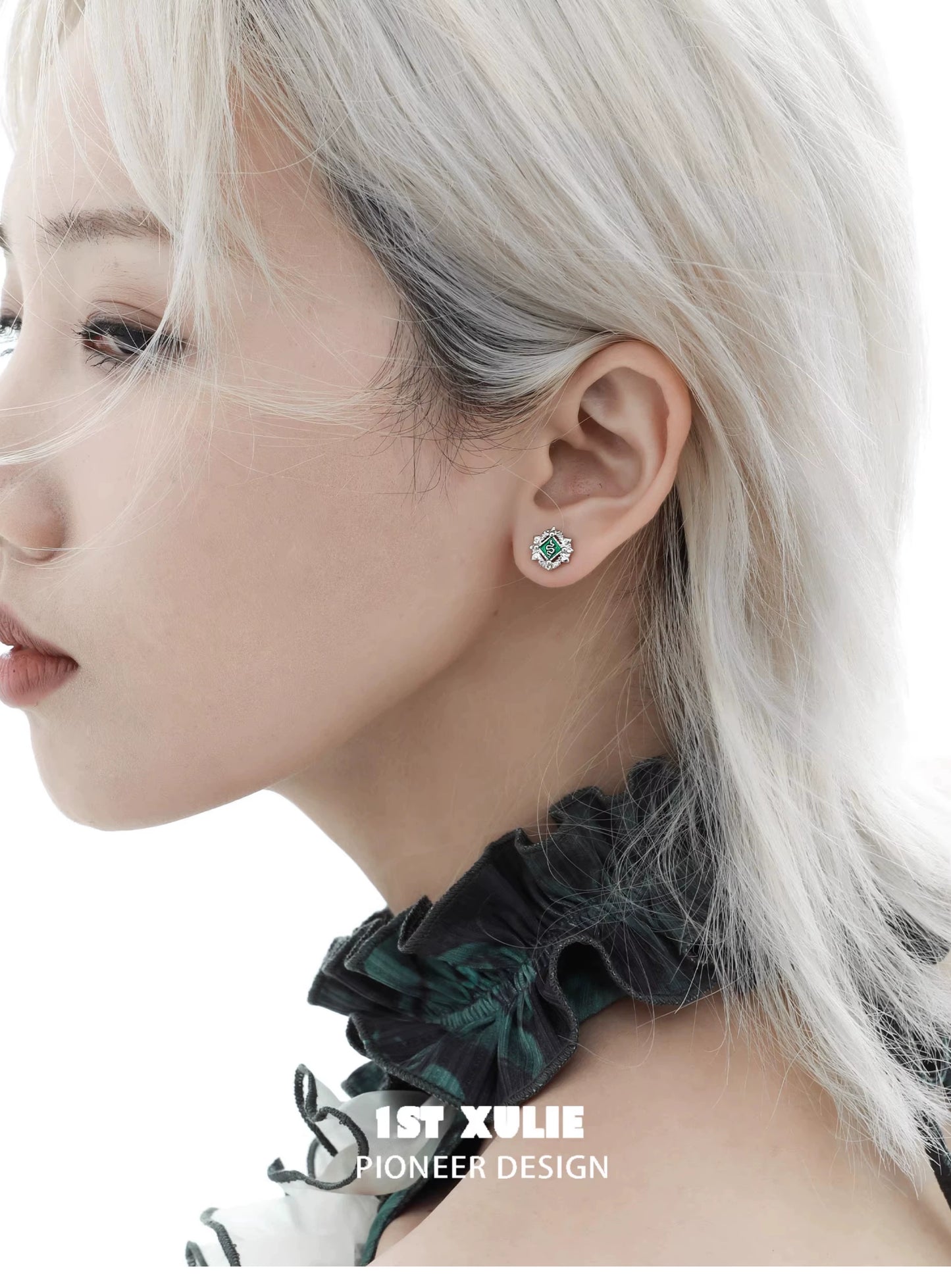 Green Cursed Serpent Ear Cuffs