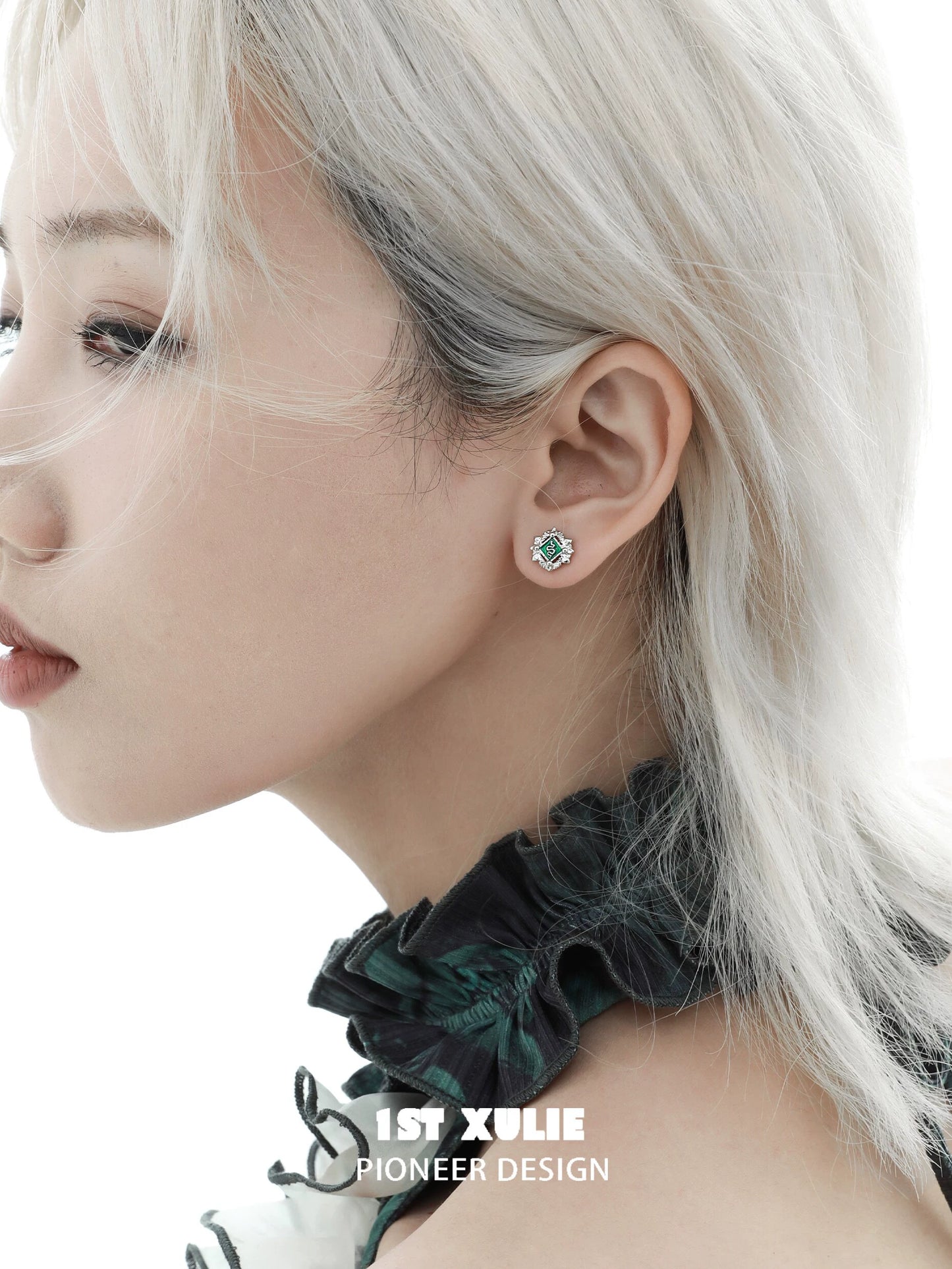 Green Cursed Serpent Ear Cuffs
