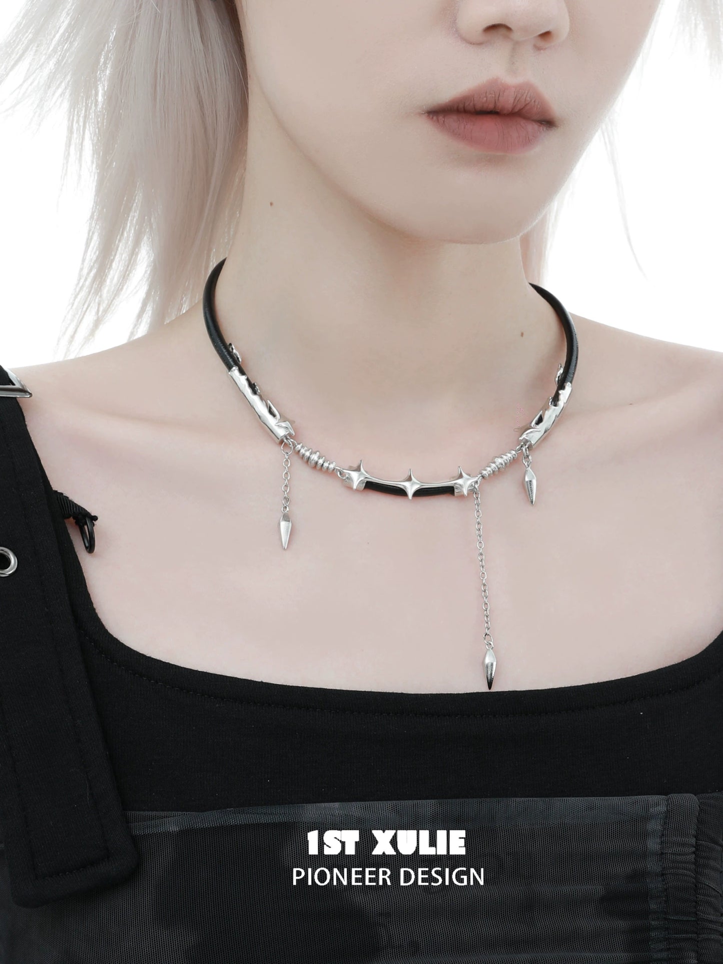 Midnight Talisman Leather Necklace