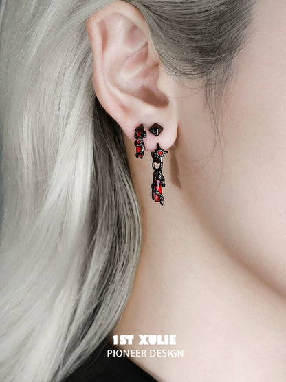Gothic Dark Snake Removable Earrings