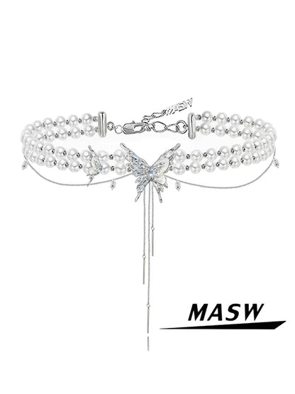 Butterfly Dance Pearl Choker