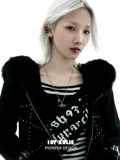 Y2K Black Cat Chain Ear Cuffs