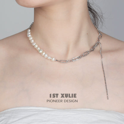 Cool Pearl Fringe Collarbone Chain