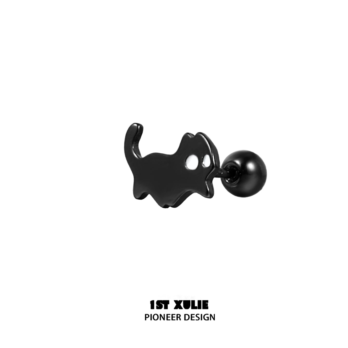 Y2K Moonlit Black Cat Earrings