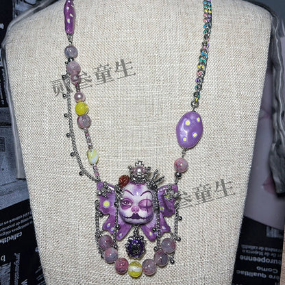 Necklaces-Ersan Tongsheng Original Handmade Necklace Female Niche Design High Sense Sweet Cool Spice Girl Clavicle Chain New