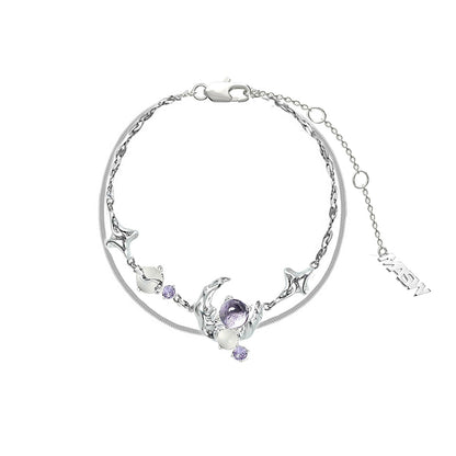 Starry Sky Purple Moon Bracelet