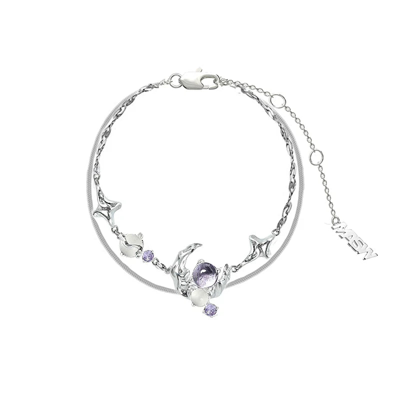Starry Sky Purple Moon Bracelet