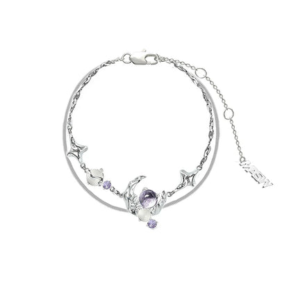 Starry Sky Purple Moon Bracelet