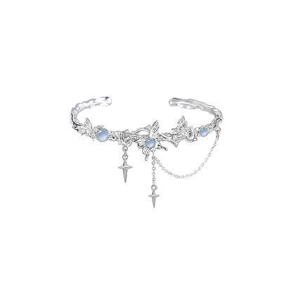 Moonstone Butterfly Tassel Bracelet