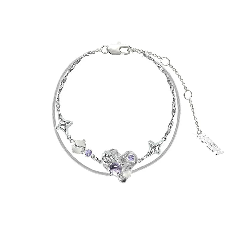Starry Sky Purple Moon Bracelet