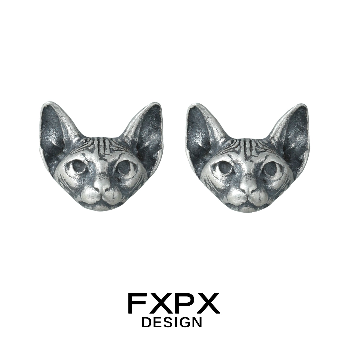 Gothic Vintage Punk Cat Earrings