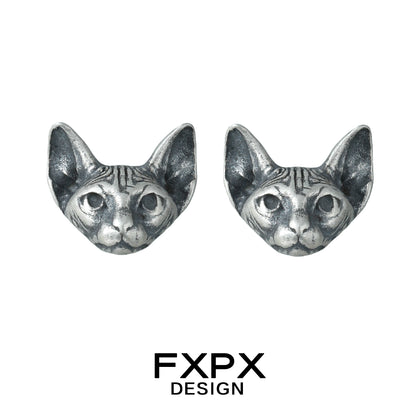 Gothic Vintage Punk Cat Earrings