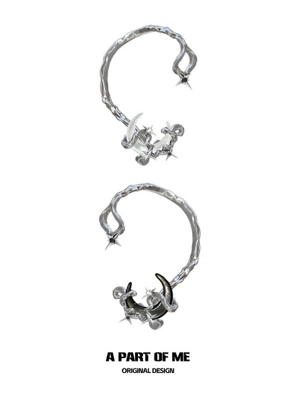 Moon Dream Silver Ear Clip