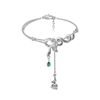 Rose & Snake Contrast Bracelet