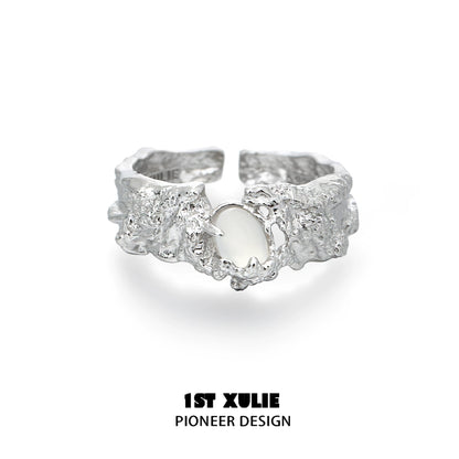 Eternal Frost White Agate Ring