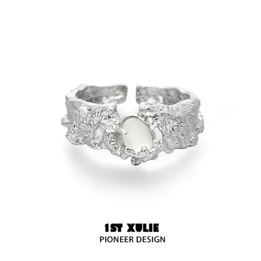 Eternal Frost White Agate Ring