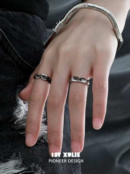 Forbidden Black Snake Couple Rings