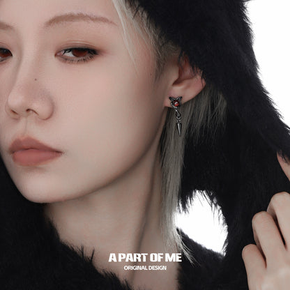 Dark Kitten Cone Earrings