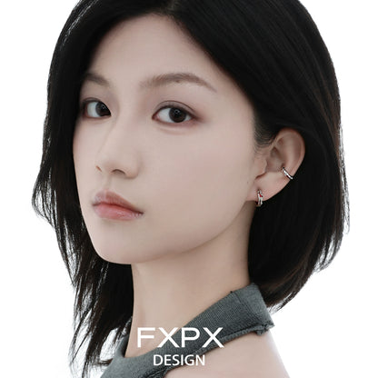 Y2K Scarlet Veil Stud Earrings